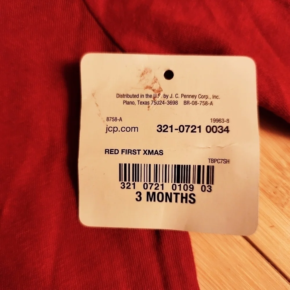 NWT 2 Piece Lot North Pole Baby Christmas Onsie Size 3M Red White Infant Holiday